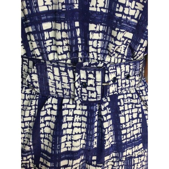 Vintage 80s Jonathan Martin Midi Dress Bow Detail Blouson Sleeves Belted Size 9 - Picture 4 of 10